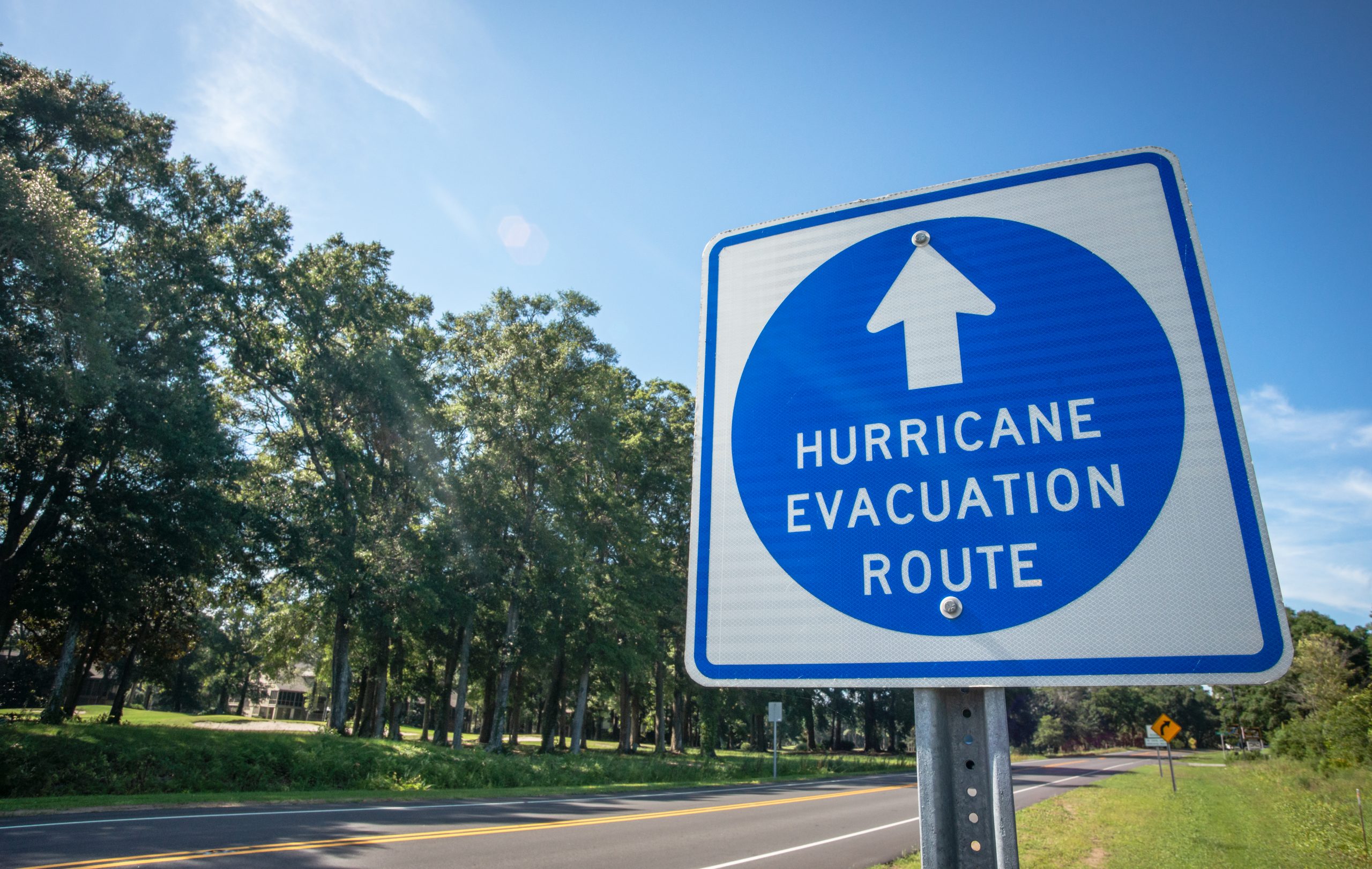 Hurricane Evacuation Route Sign evacuation