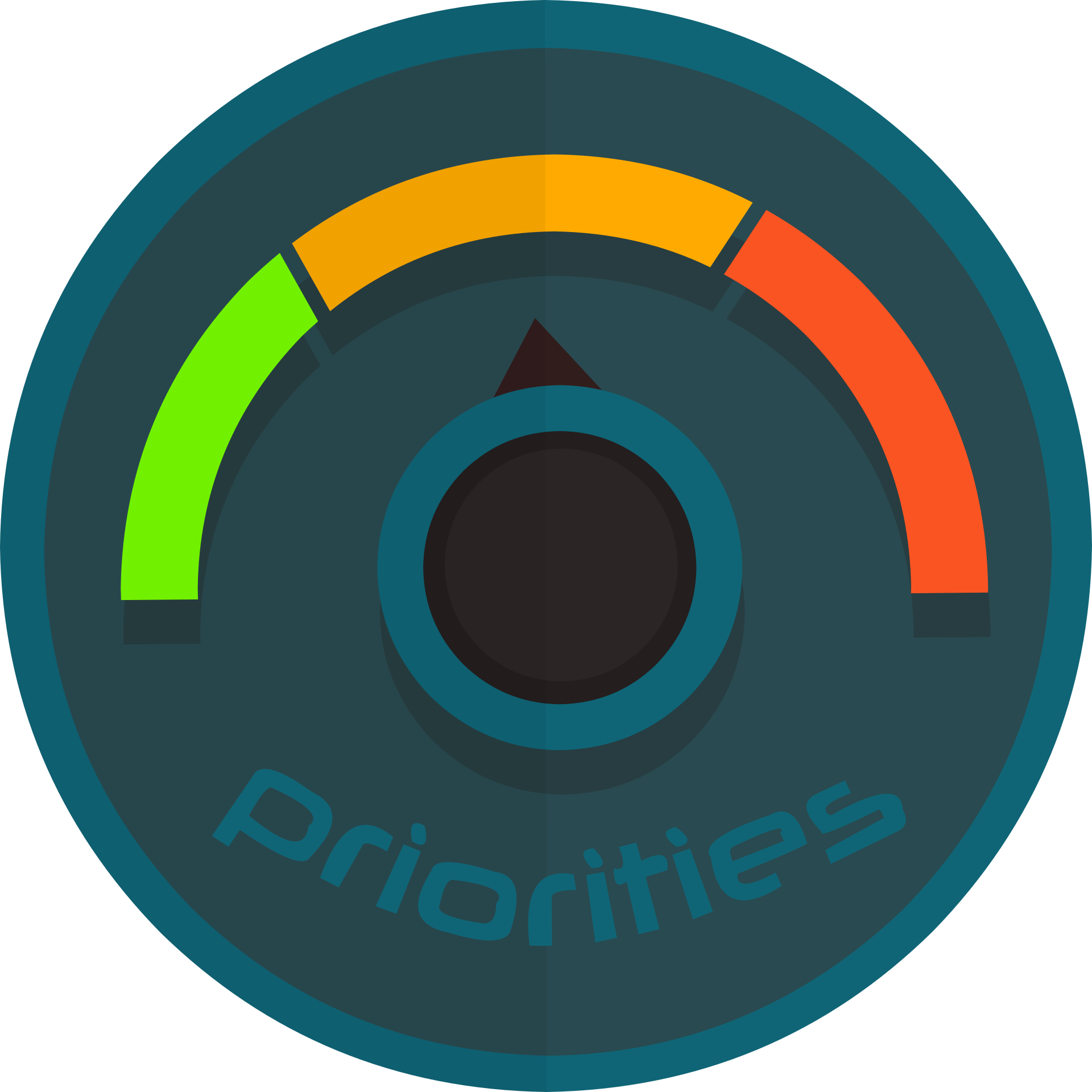Sign labeled Priorities