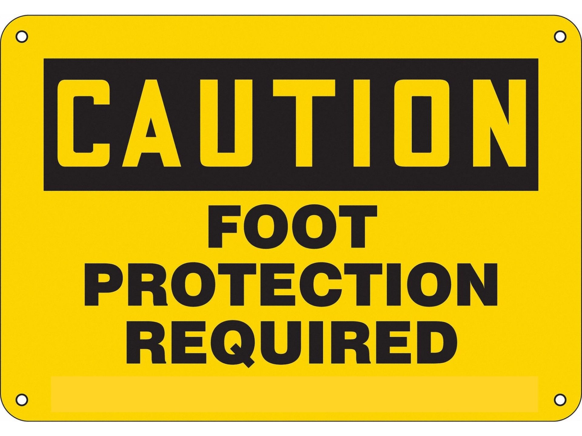 Señal de protección para los pies